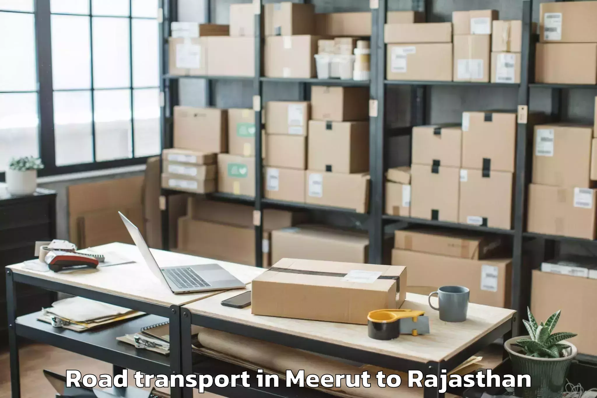 Easy Meerut to Salumbar Road Transport Booking